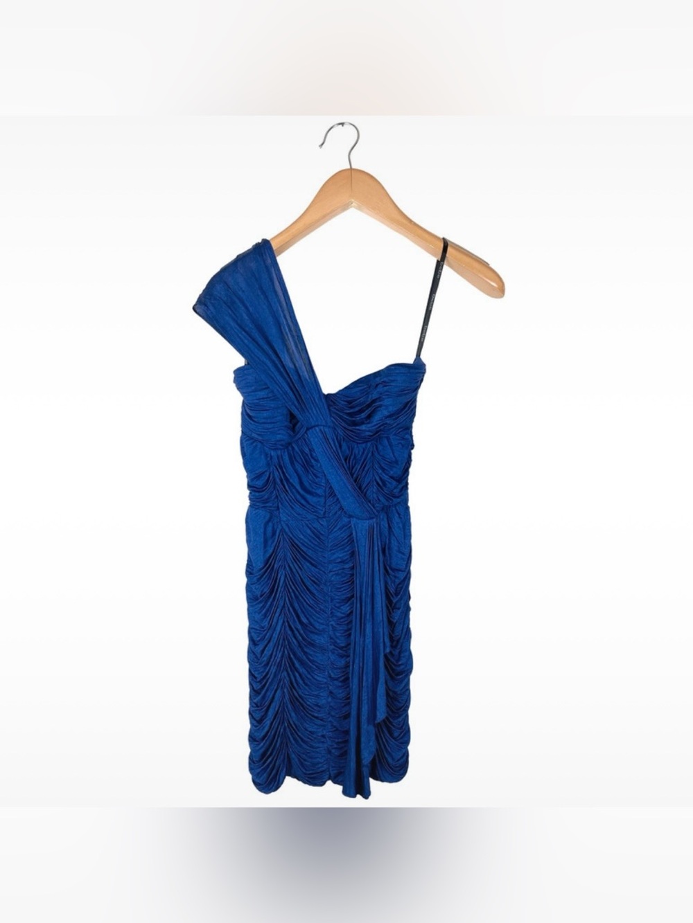 Vintage Y2K Bebe Women’s Medium Ruched Cobalt Blue/Purple Club Party Dress
